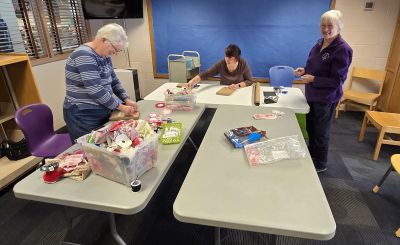 Friends of the Library volunteering 